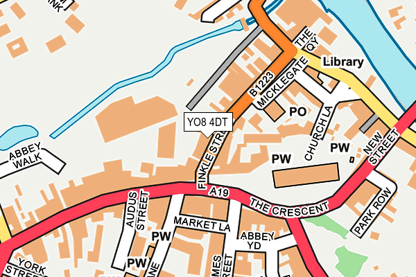 YO8 4DT map - OS OpenMap – Local (Ordnance Survey)