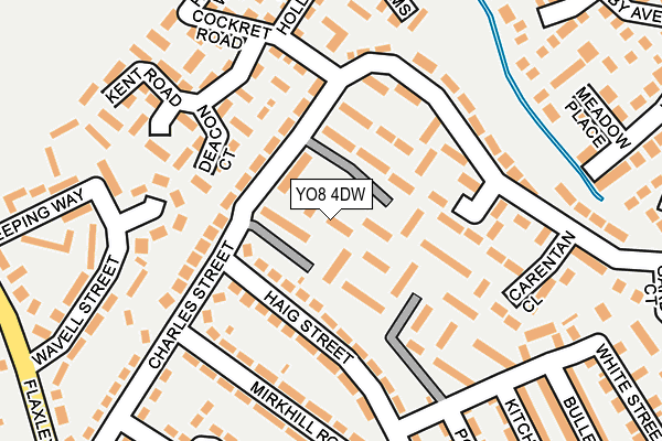 YO8 4DW map - OS OpenMap – Local (Ordnance Survey)