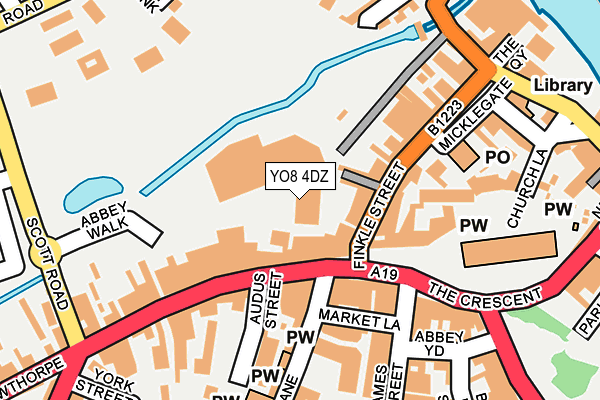 YO8 4DZ map - OS OpenMap – Local (Ordnance Survey)