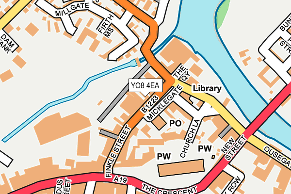 YO8 4EA map - OS OpenMap – Local (Ordnance Survey)