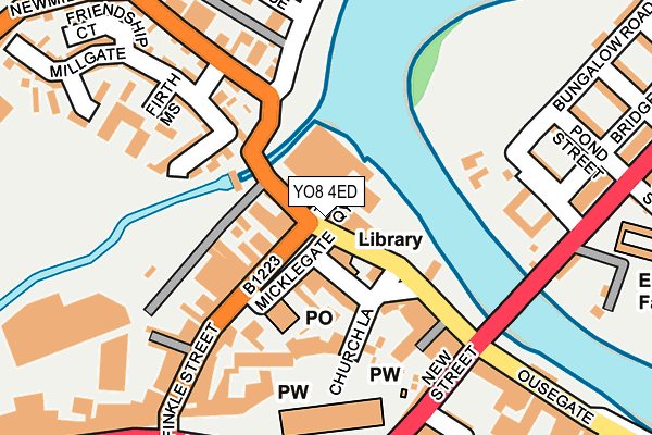 YO8 4ED map - OS OpenMap – Local (Ordnance Survey)