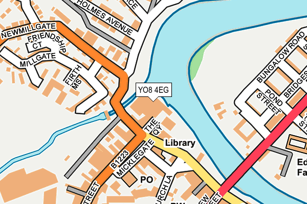 YO8 4EG map - OS OpenMap – Local (Ordnance Survey)