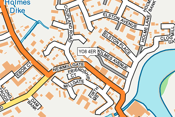 YO8 4ER map - OS OpenMap – Local (Ordnance Survey)