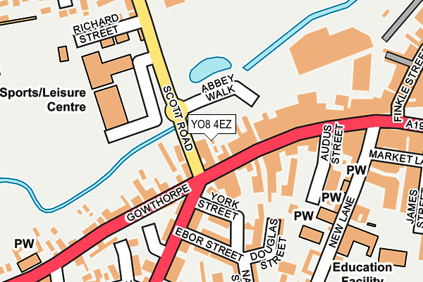 YO8 4EZ map - OS OpenMap – Local (Ordnance Survey)