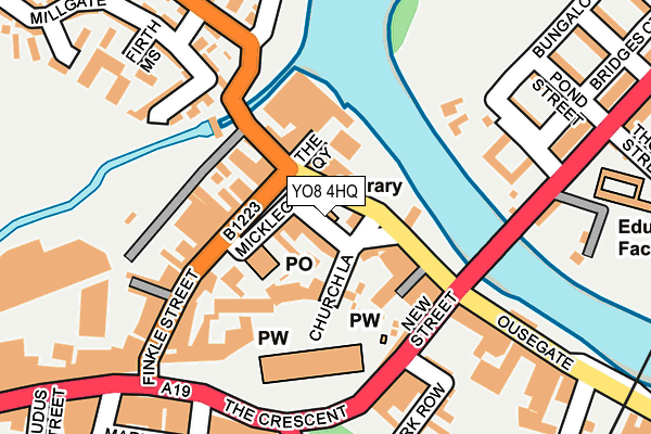 YO8 4HQ map - OS OpenMap – Local (Ordnance Survey)