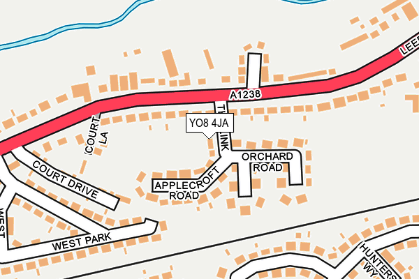 YO8 4JA map - OS OpenMap – Local (Ordnance Survey)