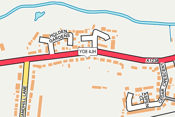 YO8 4JH map - OS OpenMap – Local (Ordnance Survey)