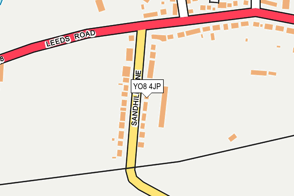 YO8 4JP map - OS OpenMap – Local (Ordnance Survey)