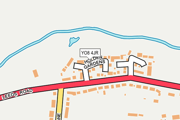 YO8 4JR map - OS OpenMap – Local (Ordnance Survey)