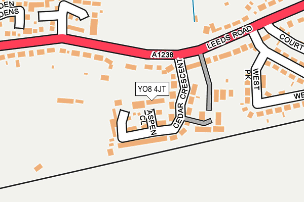 YO8 4JT map - OS OpenMap – Local (Ordnance Survey)