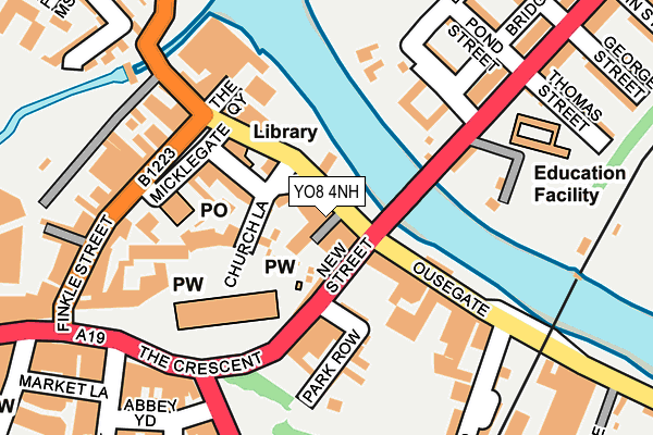 YO8 4NH map - OS OpenMap – Local (Ordnance Survey)