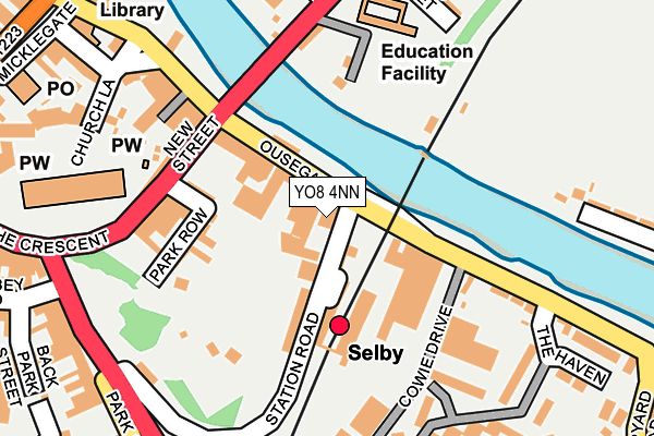 YO8 4NN map - OS OpenMap – Local (Ordnance Survey)