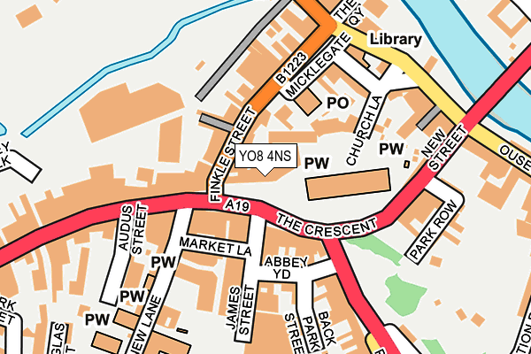 YO8 4NS map - OS OpenMap – Local (Ordnance Survey)