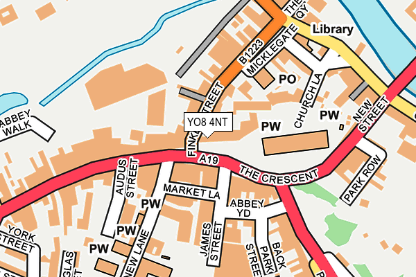 YO8 4NT map - OS OpenMap – Local (Ordnance Survey)