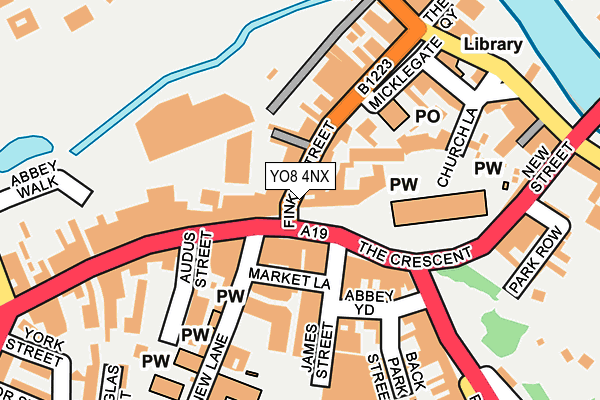 YO8 4NX map - OS OpenMap – Local (Ordnance Survey)