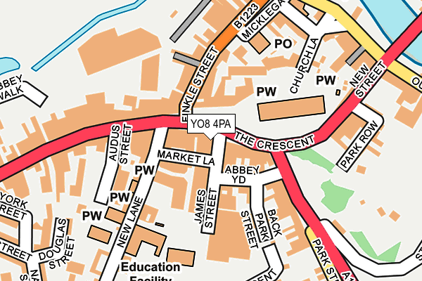 YO8 4PA map - OS OpenMap – Local (Ordnance Survey)