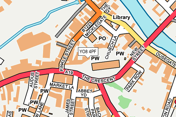 YO8 4PF map - OS OpenMap – Local (Ordnance Survey)