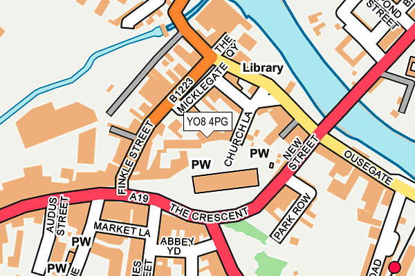 YO8 4PG map - OS OpenMap – Local (Ordnance Survey)