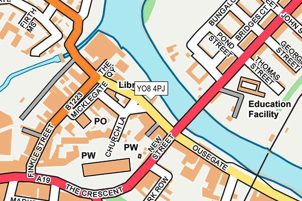 YO8 4PJ map - OS OpenMap – Local (Ordnance Survey)