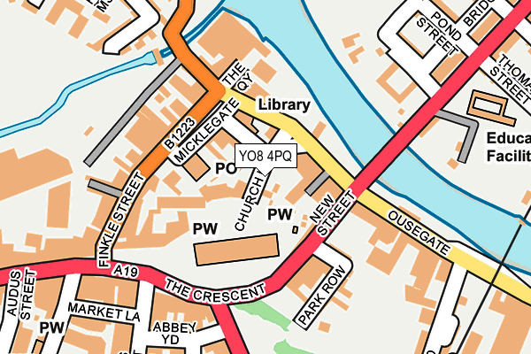 YO8 4PQ map - OS OpenMap – Local (Ordnance Survey)