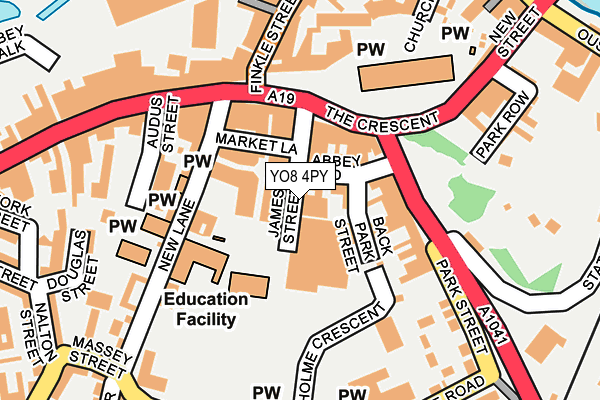 YO8 4PY map - OS OpenMap – Local (Ordnance Survey)