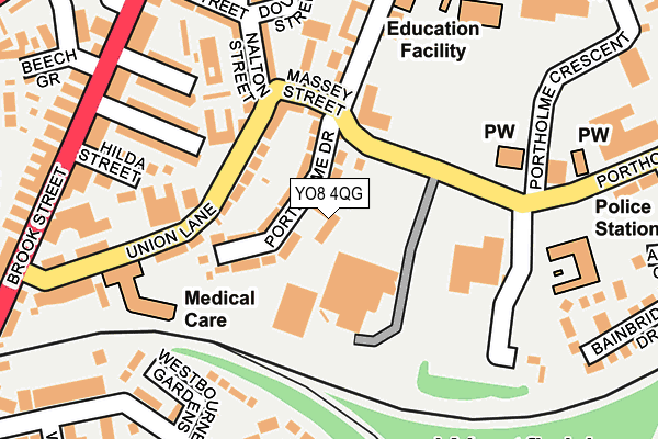 YO8 4QG map - OS OpenMap – Local (Ordnance Survey)
