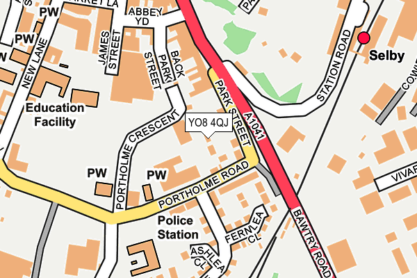 YO8 4QJ map - OS OpenMap – Local (Ordnance Survey)