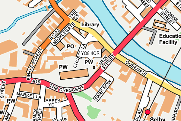 YO8 4QR map - OS OpenMap – Local (Ordnance Survey)