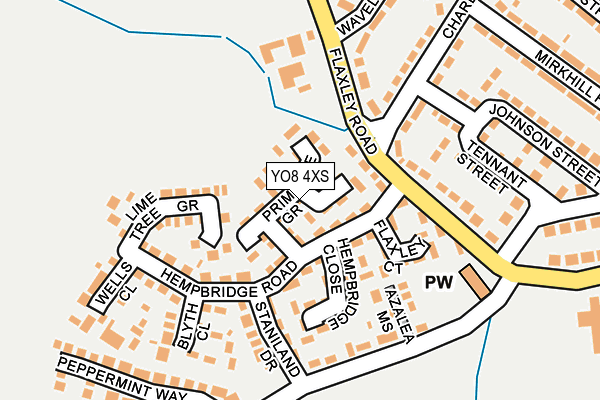 YO8 4XS map - OS OpenMap – Local (Ordnance Survey)