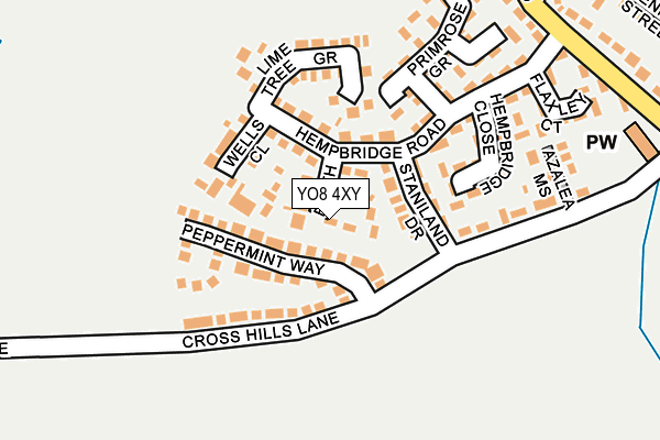 YO8 4XY map - OS OpenMap – Local (Ordnance Survey)