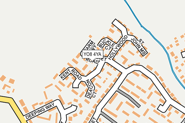 YO8 4YA map - OS OpenMap – Local (Ordnance Survey)