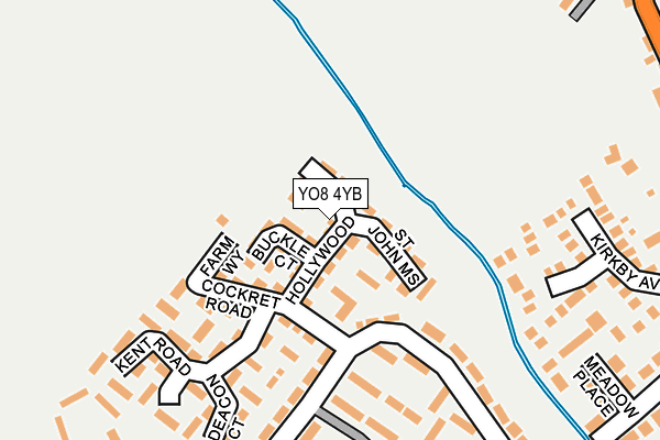 YO8 4YB map - OS OpenMap – Local (Ordnance Survey)