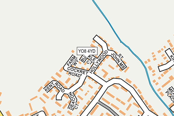 YO8 4YD map - OS OpenMap – Local (Ordnance Survey)
