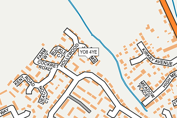 YO8 4YE map - OS OpenMap – Local (Ordnance Survey)