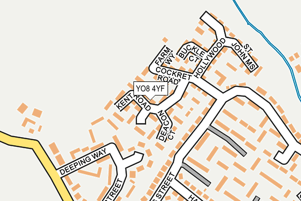 YO8 4YF map - OS OpenMap – Local (Ordnance Survey)