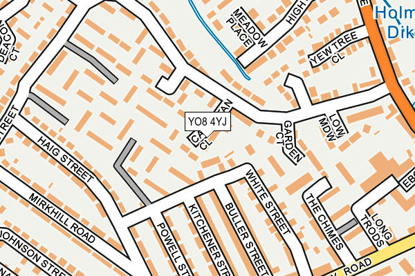 YO8 4YJ map - OS OpenMap – Local (Ordnance Survey)