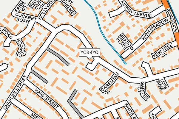 YO8 4YQ map - OS OpenMap – Local (Ordnance Survey)