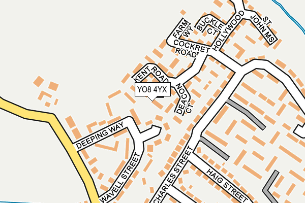 YO8 4YX map - OS OpenMap – Local (Ordnance Survey)