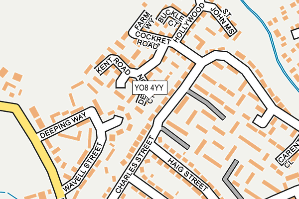 YO8 4YY map - OS OpenMap – Local (Ordnance Survey)