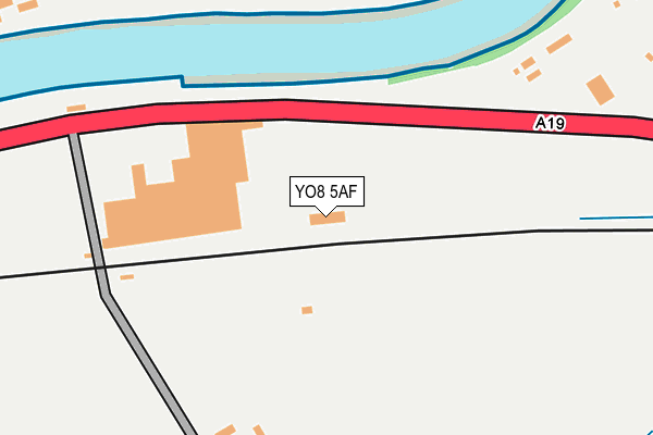 YO8 5AF map - OS OpenMap – Local (Ordnance Survey)