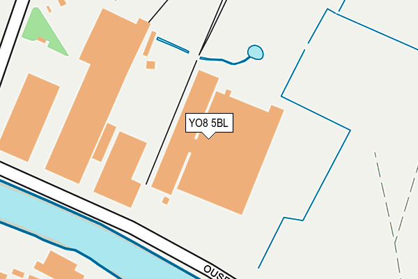 YO8 5BL map - OS OpenMap – Local (Ordnance Survey)
