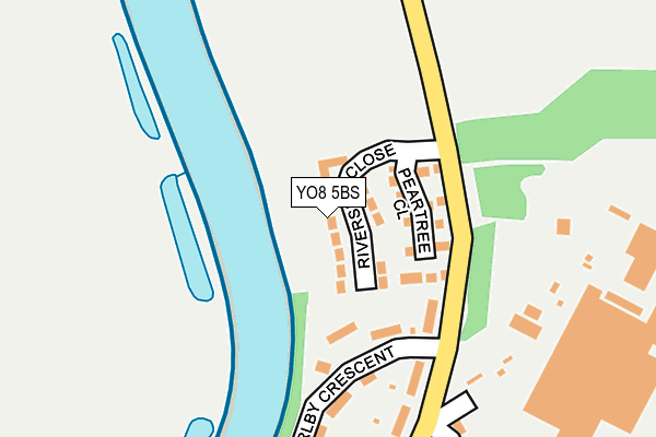 YO8 5BS map - OS OpenMap – Local (Ordnance Survey)