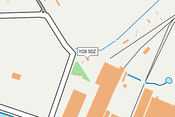 YO8 5DZ map - OS OpenMap – Local (Ordnance Survey)