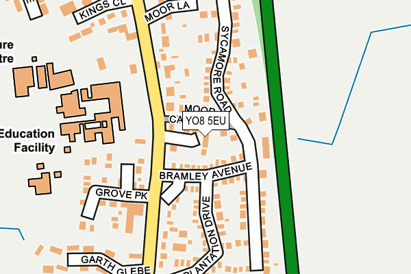 YO8 5EU map - OS OpenMap – Local (Ordnance Survey)