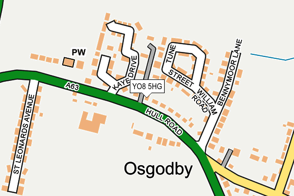 YO8 5HG map - OS OpenMap – Local (Ordnance Survey)