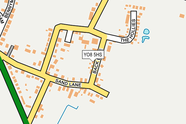 YO8 5HS map - OS OpenMap – Local (Ordnance Survey)