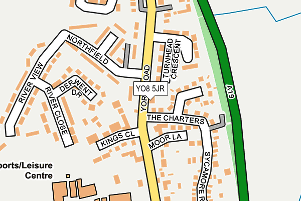 YO8 5JR map - OS OpenMap – Local (Ordnance Survey)