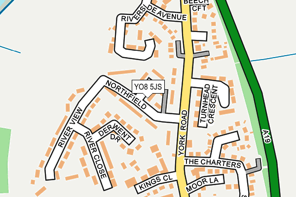 YO8 5JS map - OS OpenMap – Local (Ordnance Survey)
