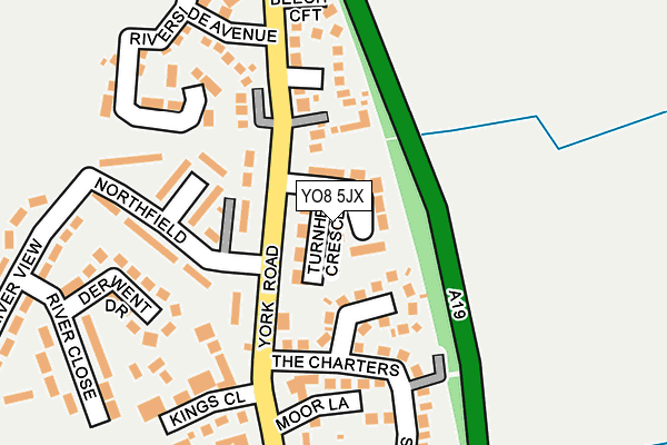 YO8 5JX map - OS OpenMap – Local (Ordnance Survey)