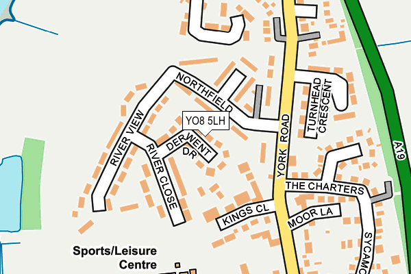 YO8 5LH map - OS OpenMap – Local (Ordnance Survey)
